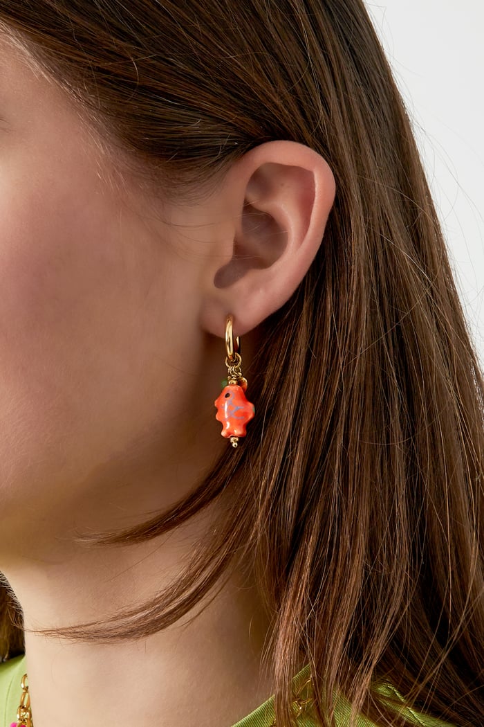 Fish vibe earrings - Orange gold color Picture2