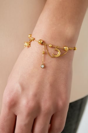 Bracciale trendy a forma di luna - Colore argento h5 Immagine2