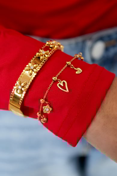 Braccialetto con ciondoli Adore - Colore oro h5 Immagine2