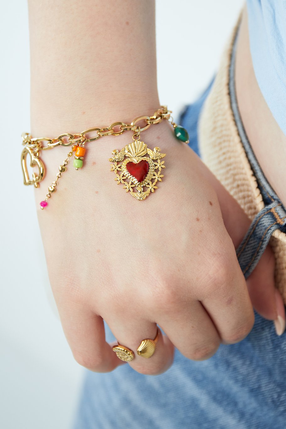 charm bracelet milagros heart Picture2
