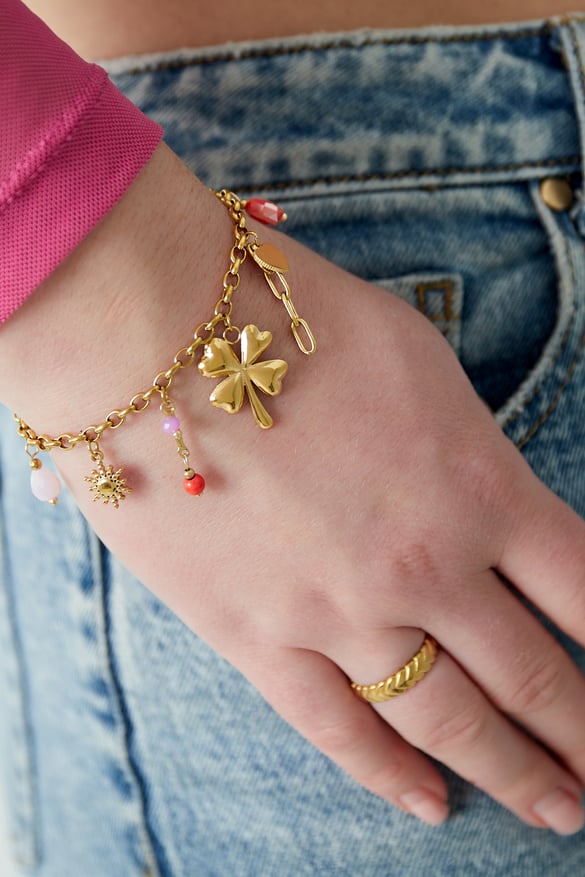 pulsera con dije de buena suerte para nena