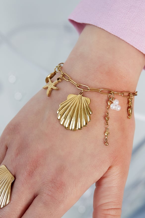 braccialetto beachy grande - colore oro
