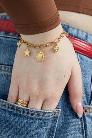 Celestial charms bracelet - Gold color h5 Picture2