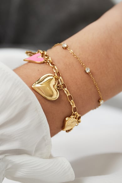 Das Love-Charm-Armband - goldfarben h5 Bild2