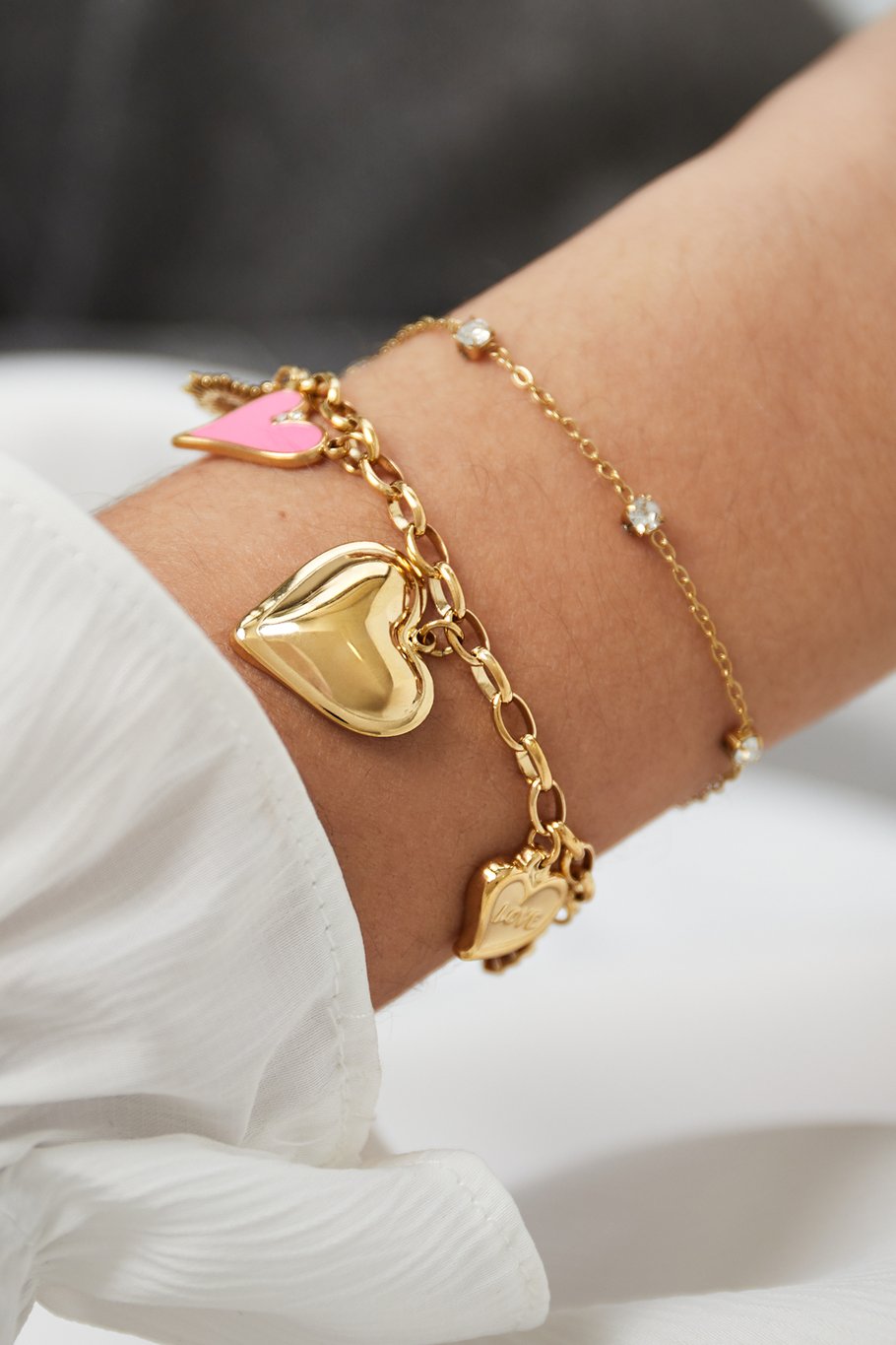 Das Love-Charm-Armband - goldfarben Bild2