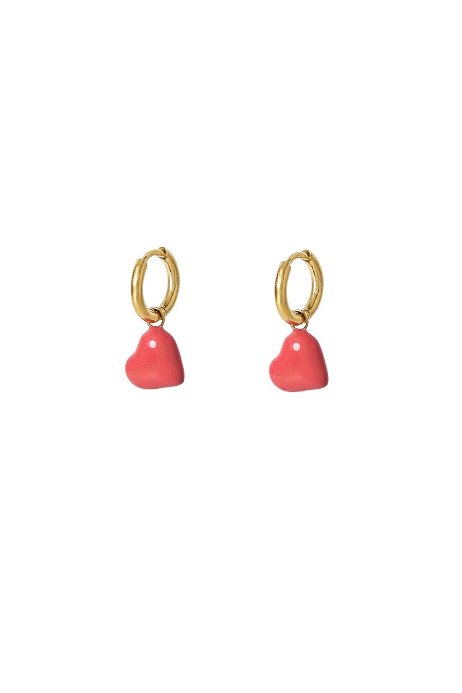 Heart Earrings Red 