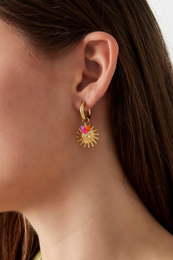 Pendientes de día bonitos - Color dorado