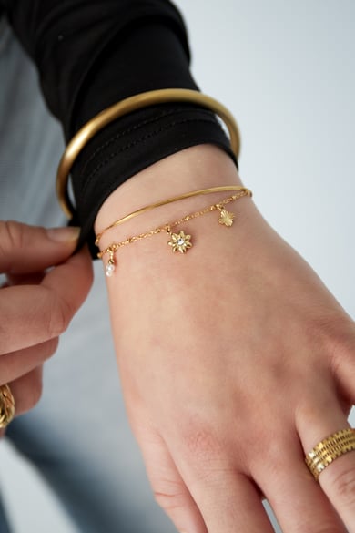 Blumenarmband - Silberfarben h5 Bild2