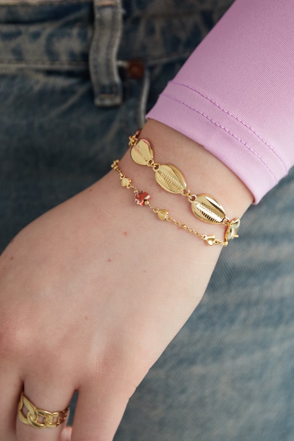 Armband „Embrace the love“ – Farbe Orange &amp; Gold