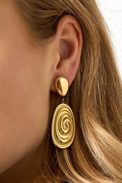 Stainless Steel Drop Earrings irregular shape Casual Daily Simple Series Women's jewelry h5 Picture3