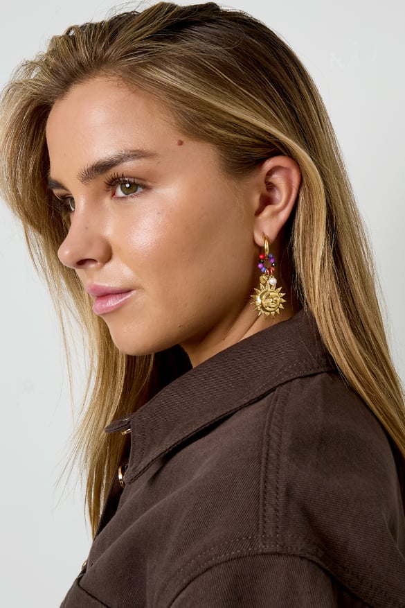 Tropfen Ohrringe Sonne Casual Daily Simple Series Damenschmuck