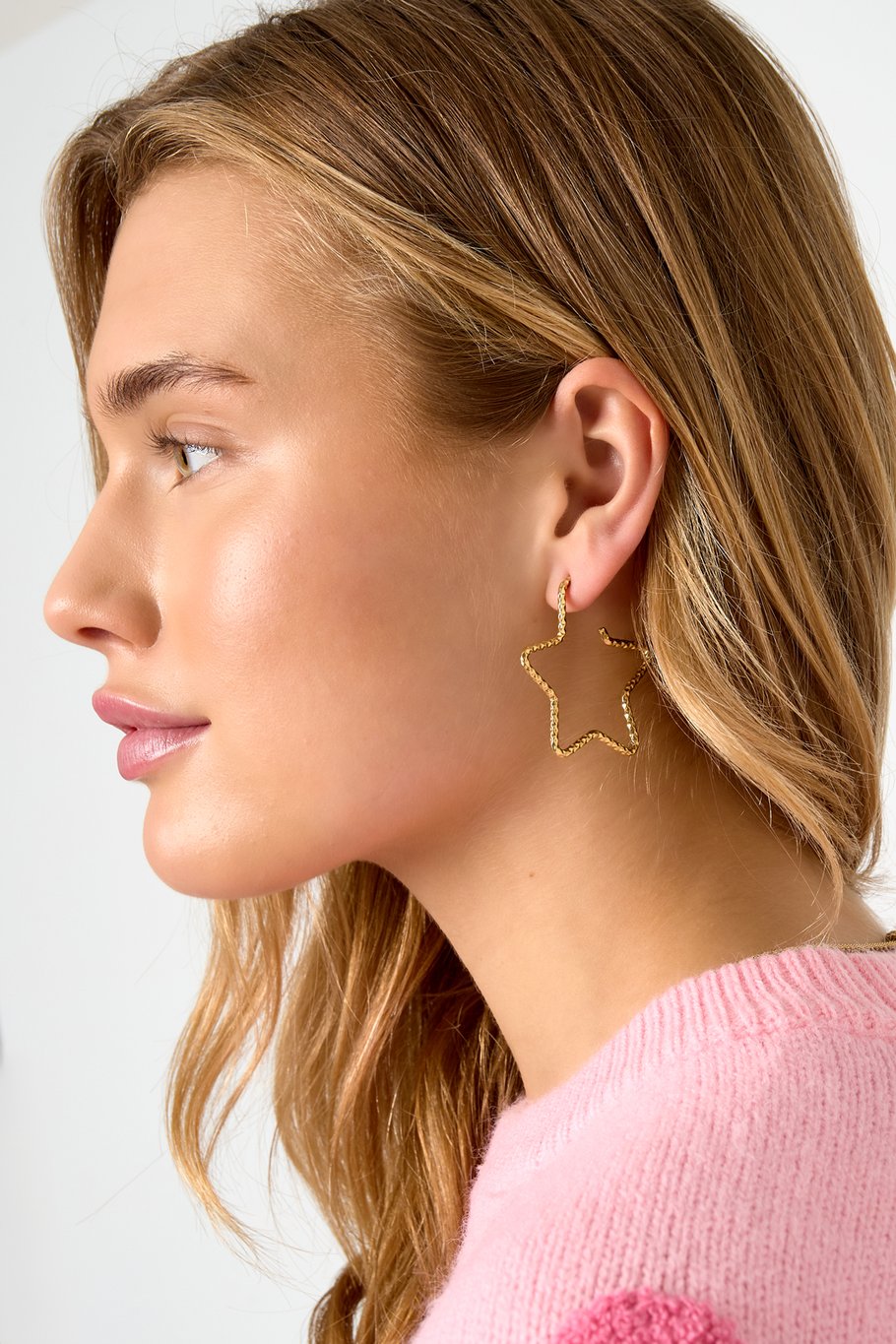 Stainless Steel Hoop Earrings Star Casual Daily Simple Series Women's jewelry h5Picture2