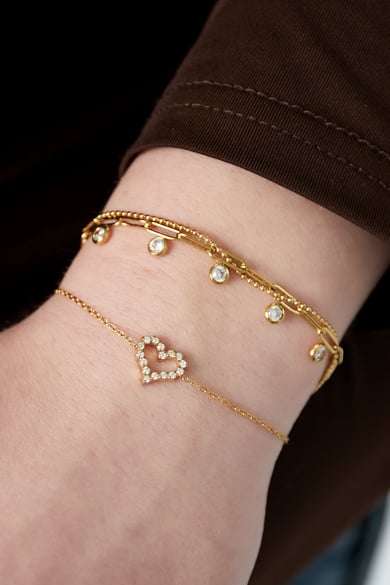 Rhinestones heart Bracelet h5 Picture2