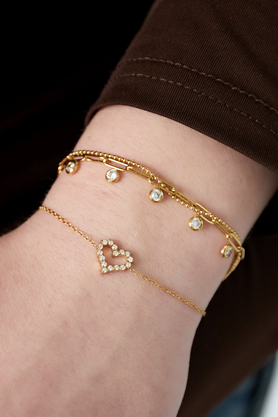 Rhinestones heart Bracelet Picture2