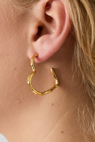 Big heart hoop earrings h5 Picture2