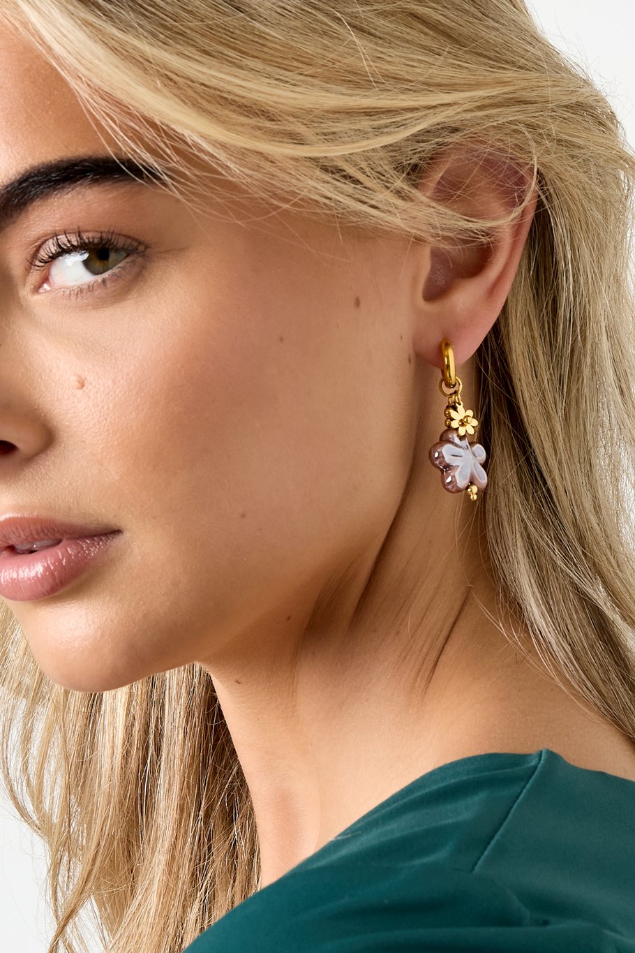 Stainless Steel Drop Earrings Flower Daily Daily Simple Series Women's jewelry Picture2