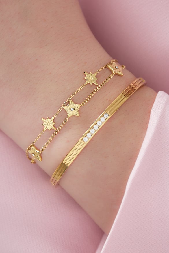 bracciale stellato - colore oro