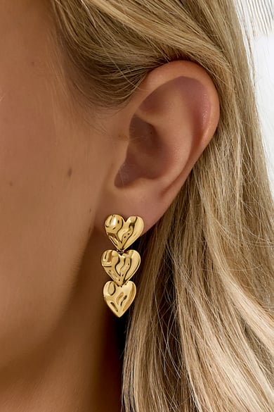 Orecchini pendenti a forma di cuore, casual, quotidiani, semplici, gioielli da donna h5 Immagine3