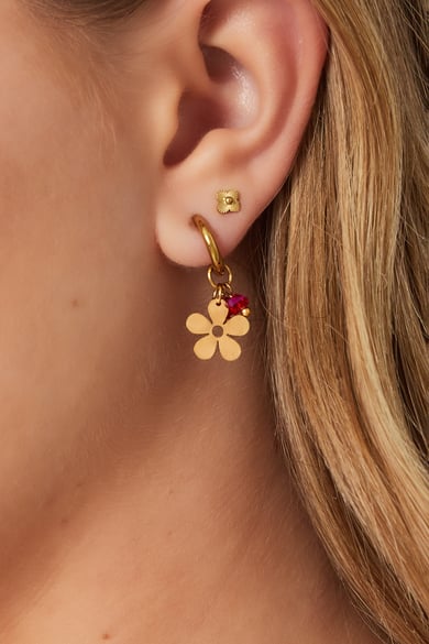 Stainless Steel Drop Earrings Flower Casual Daily h5 Picture2
