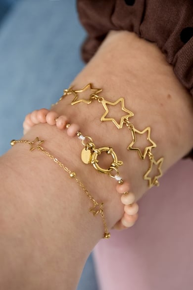 Stainless Steel Chain Bracelets Star Casual Daily Simple Series Women's jewelry h5 Picture2