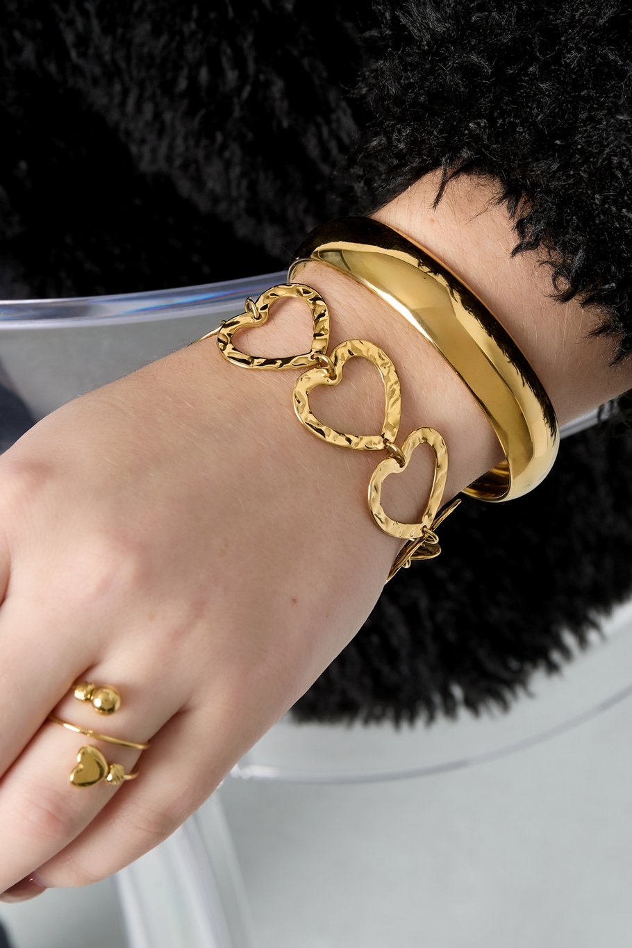 Stainless Steel Chain Bracelets Heart Casual Daily Simple Series Women's jewelry h5Picture2
