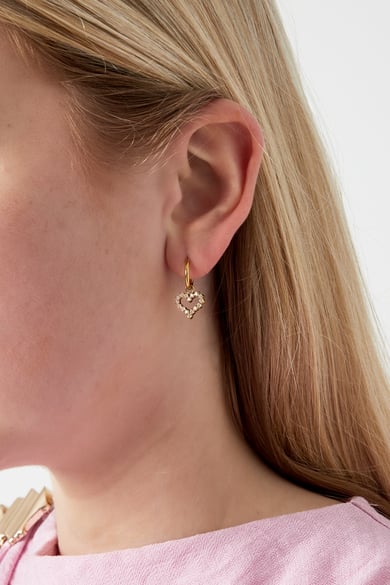 Rhinestone heart Earring h5 Picture2
