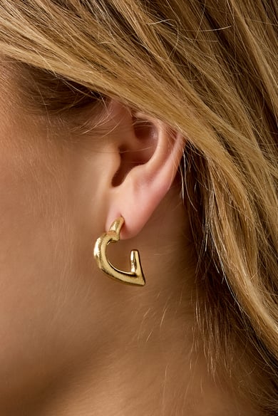 Hoop Earrings Heart Casual Daily Simple Series Women's jewelry h5 Picture3
