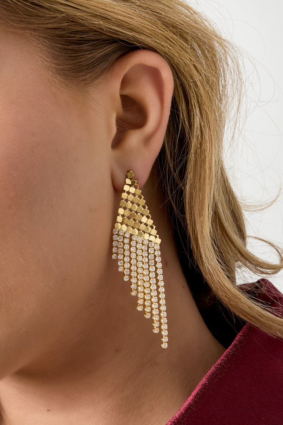 Kupfer-Ohrhänger, geometrisch, lässig, Weihnachten, einfache Serie, Damenschmuck Bild4