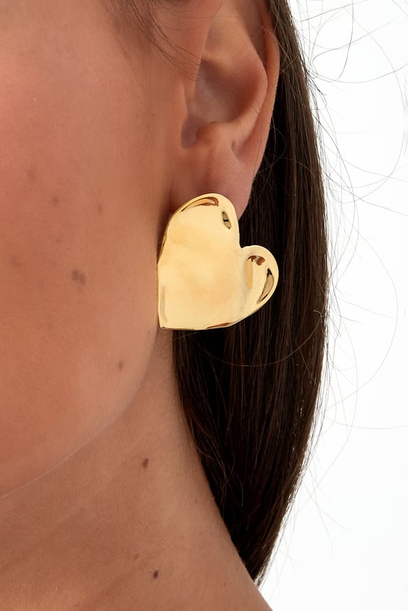 Pendientes de corazón mega