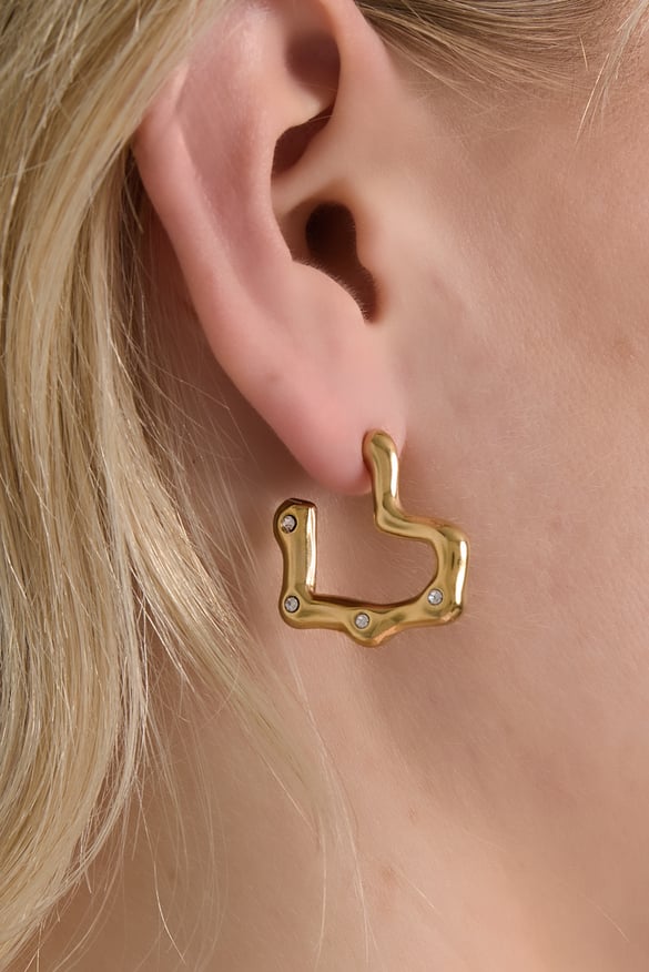 Creolen aus Edelstahl Herz Daily Daily Damenschmuck 2