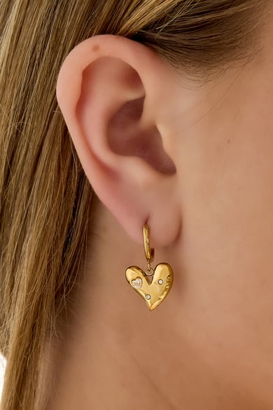 304S.steel Tropfen Ohrringe Herz Casual Täglichen Einfache Serie frauen schmuck h5 Bild2