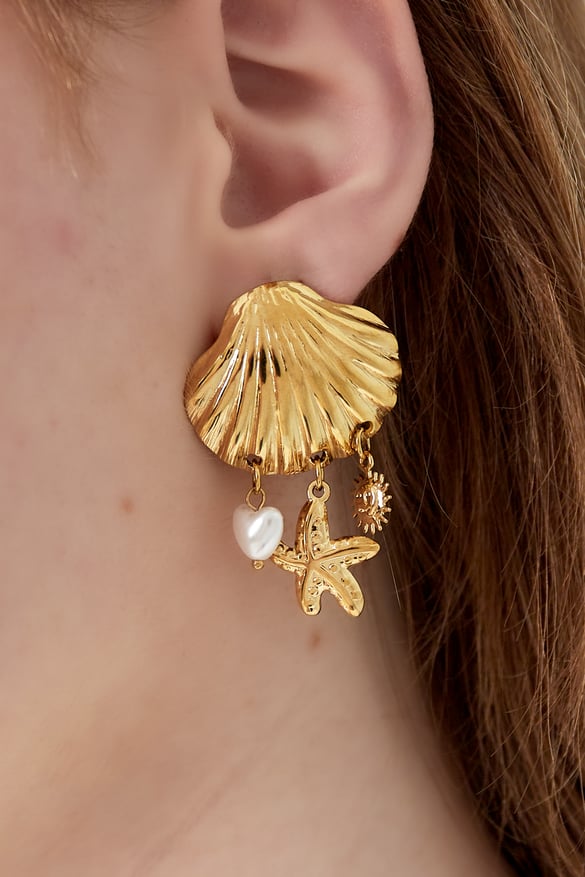 Boucles d&#39;oreilles Trio d&#39;amour de plage 2