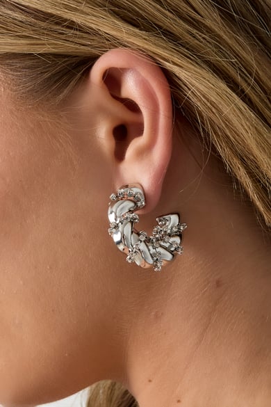 Boucles d&#39;oreilles créoles en fer, élégantes, luxueuses, de Noël, pour femmes h5 Image4