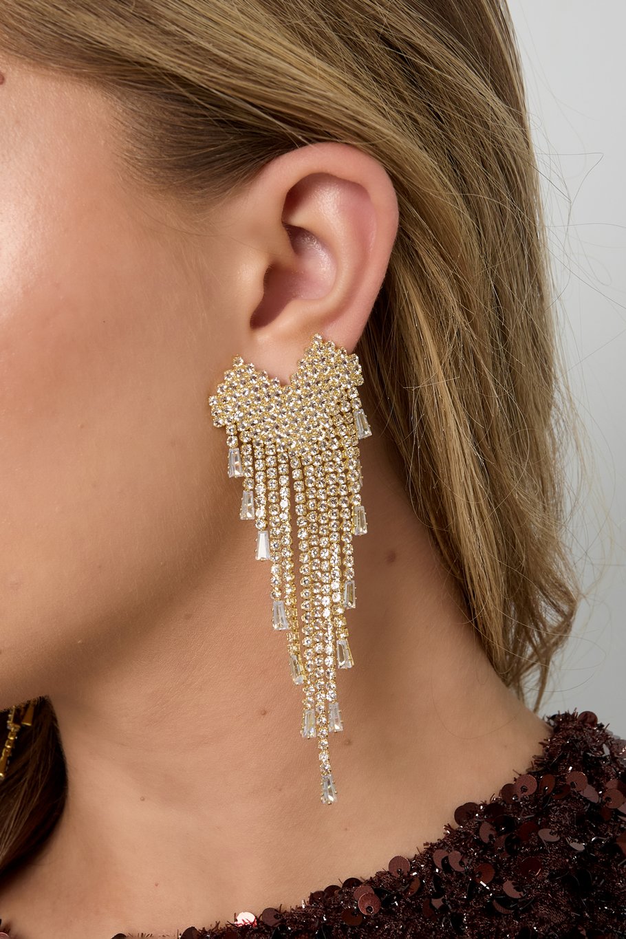 Kupfer Baumeln Ohrringe Geometrische Elegante Weihnachten Luxuriöse Serie frauen schmuck Bild4