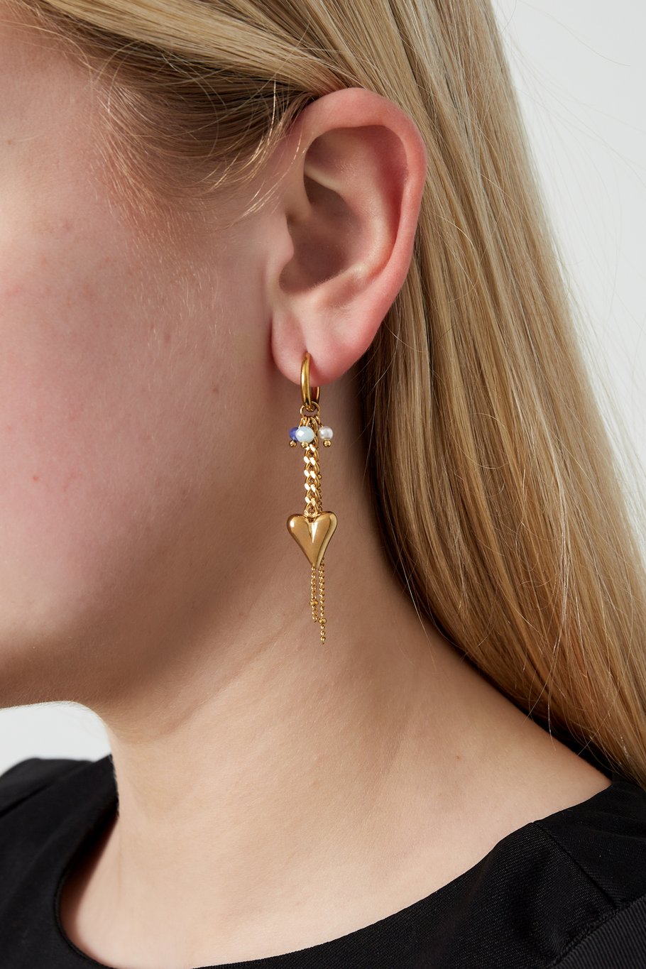Heart drop earrings Picture3