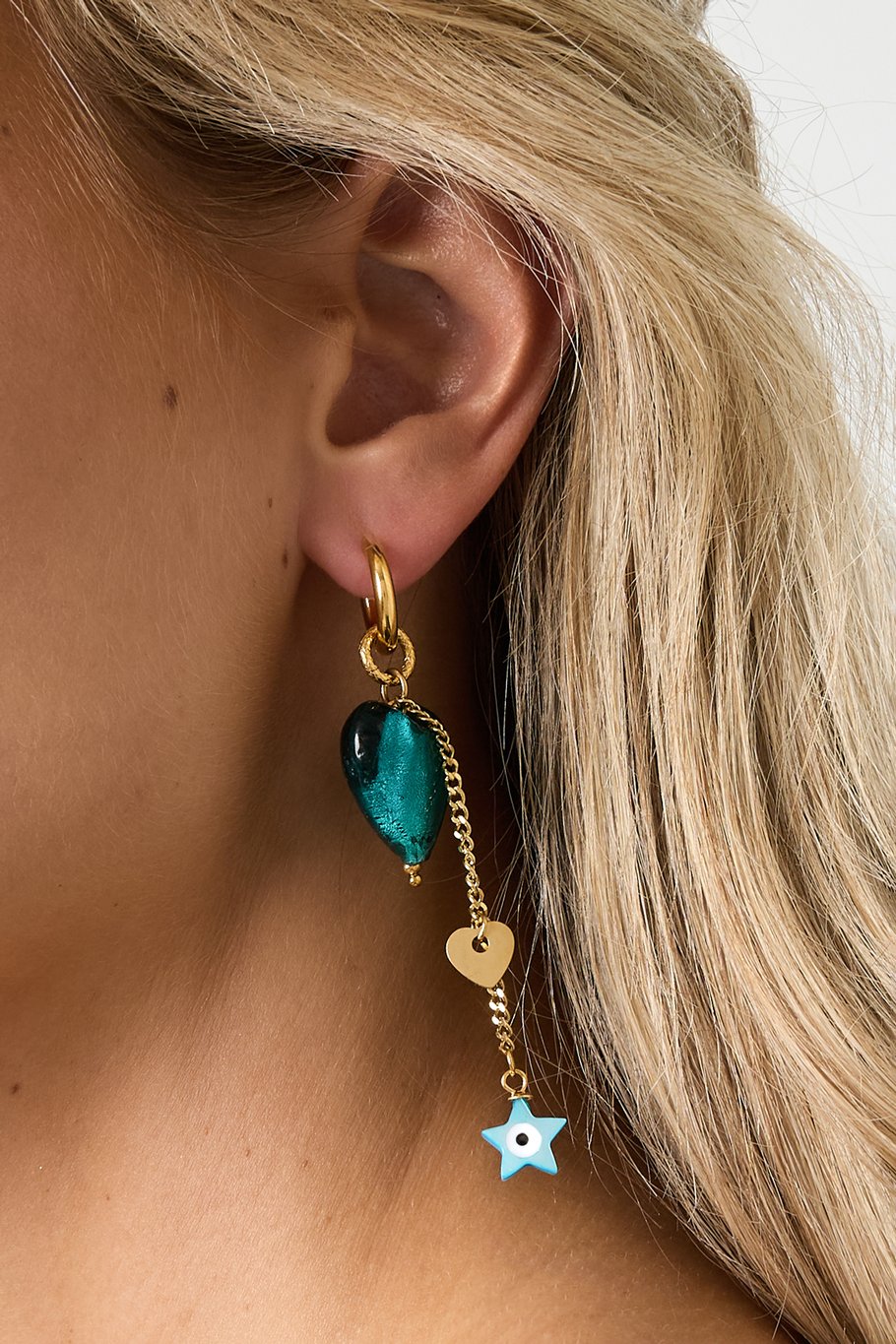 Edelstahl Tropfen Ohrringe Herz Casual Täglich Einfache Serie frauen schmuck Bild3