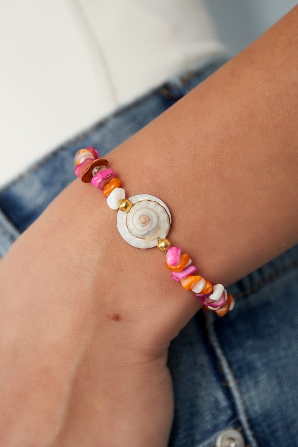 Armband met zonsondergangschelpen