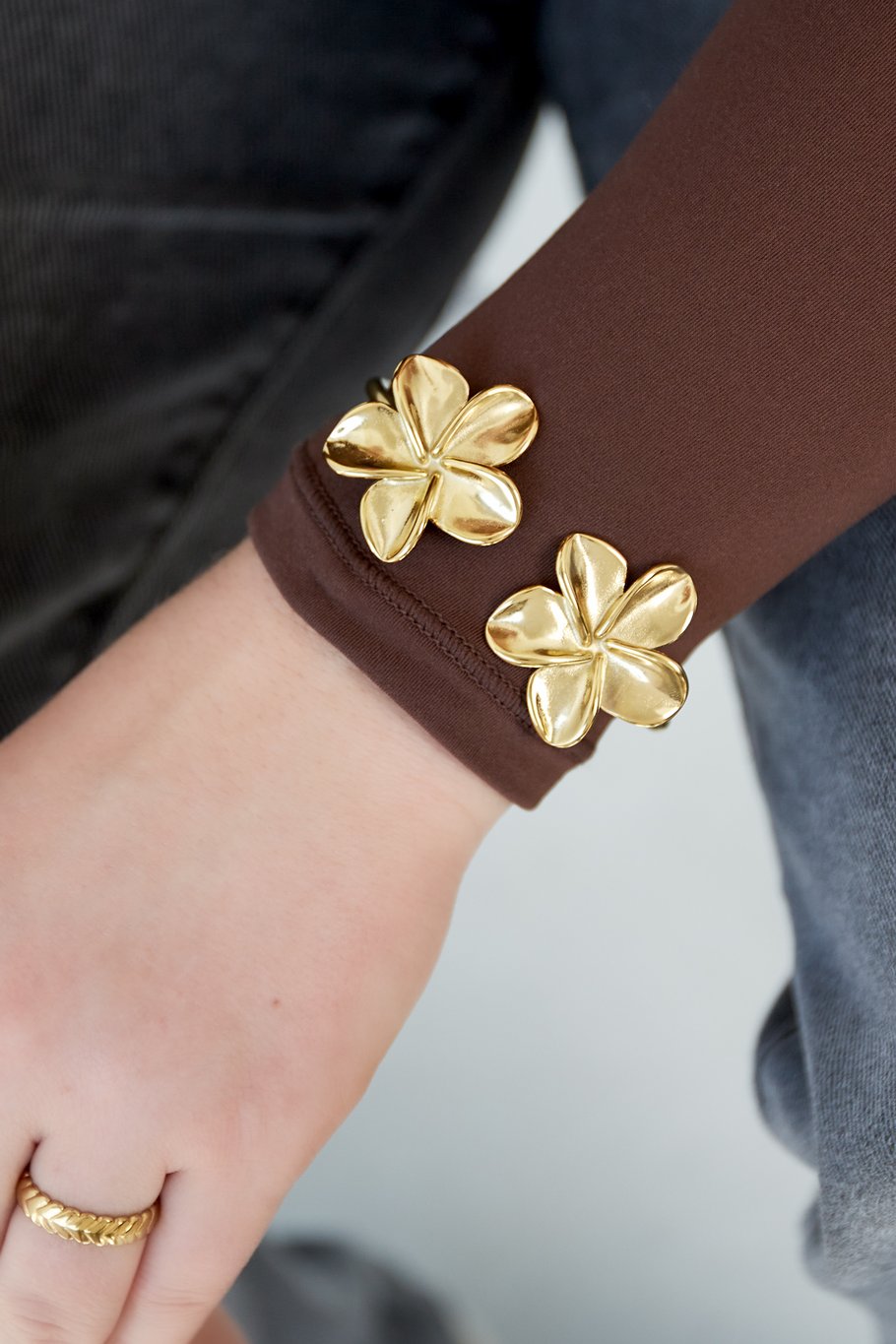 Armband Blumenduo - Goldfarben h5Bild3
