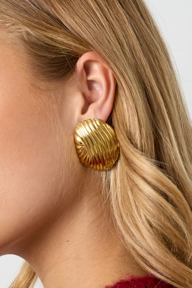 Pendientes de acero inoxidable con forma irregular, serie informal, para uso diario, joyería para mujer. h5 Imagen3