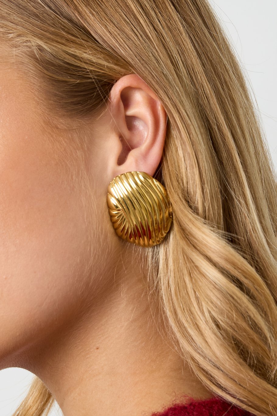 Pendientes de acero inoxidable con forma irregular, serie informal, para uso diario, joyería para mujer. Imagen3