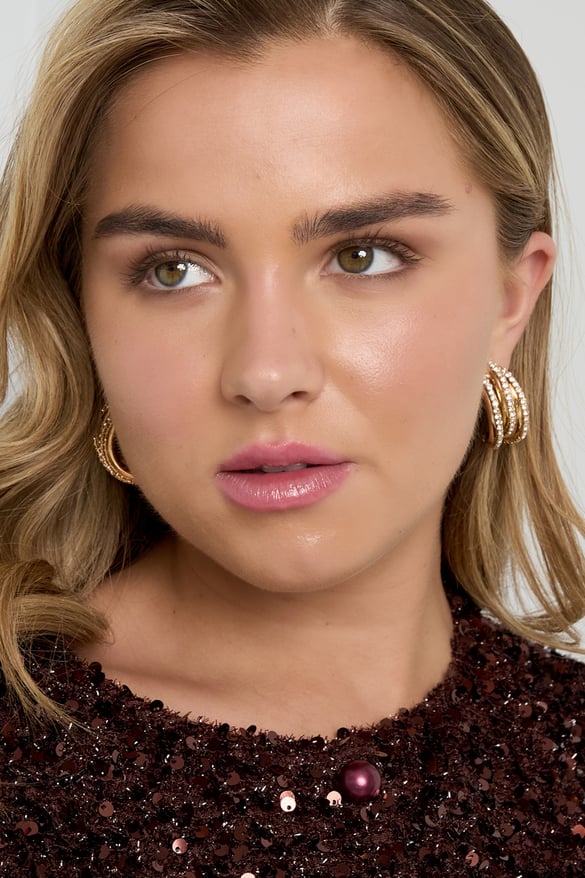 Boucles d&#39;oreilles à tige en fer de forme irrégulière, élégantes, luxueuses, de Noël, pour femmes