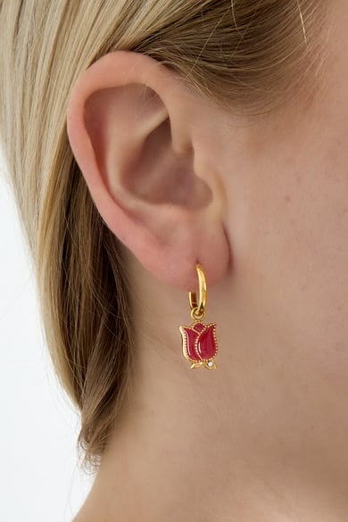 Stainless Steel Drop Earrings Flower Casual Daily Simple Series Women's jewelry h5 Picture2