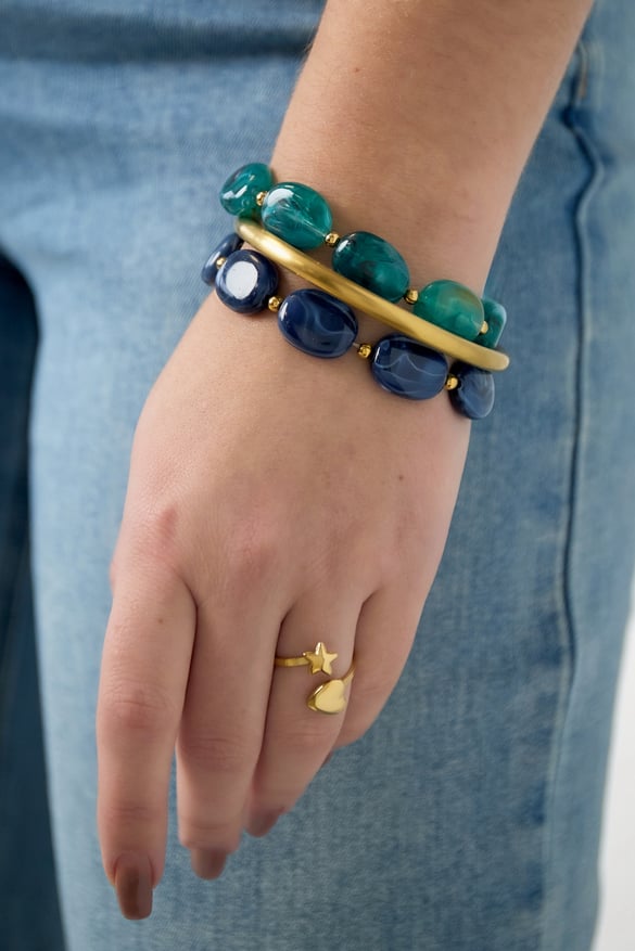 Bracelets en perles acryliques, série décontractée, simple et quotidienne, bijoux pour femmes