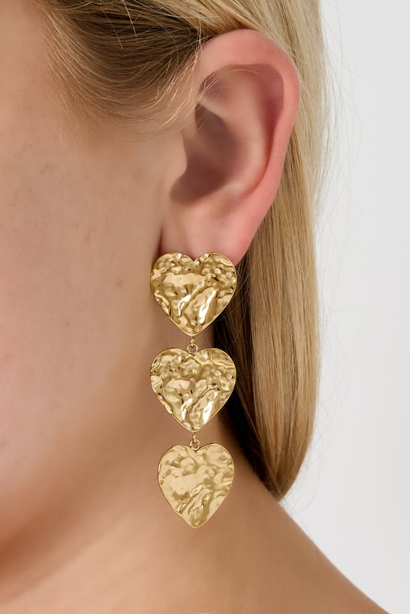 Pendientes colgantes de acero inoxidable con forma de corazón, estilo casual, diario, sencillo, para mujer. 2