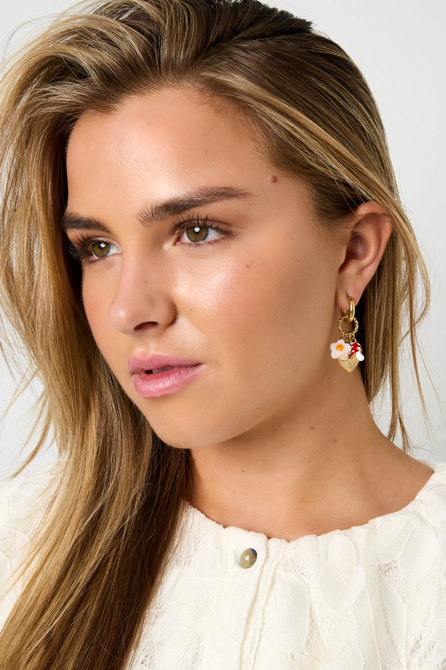 Drop Earrings Flower Devil's eye Heart plant Casual Daily Simple Series Women's jewelry Picture2