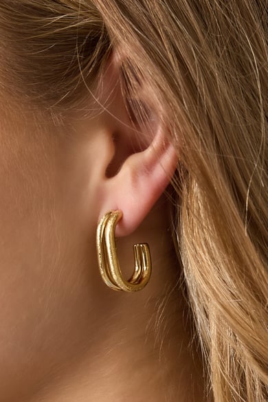 Creolen Linien Casual Daily Simple Serie Damenschmuck h5 Bild3