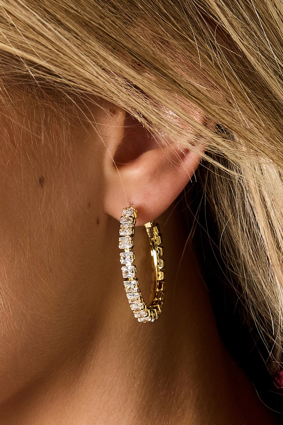 Kupfer Creolen Geometrische Elegante Weihnachten Luxuriöse Serie frauen schmuck Bild4