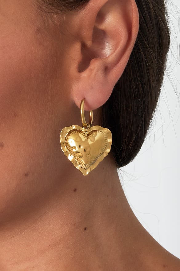 Pendientes colgantes con forma de corazón