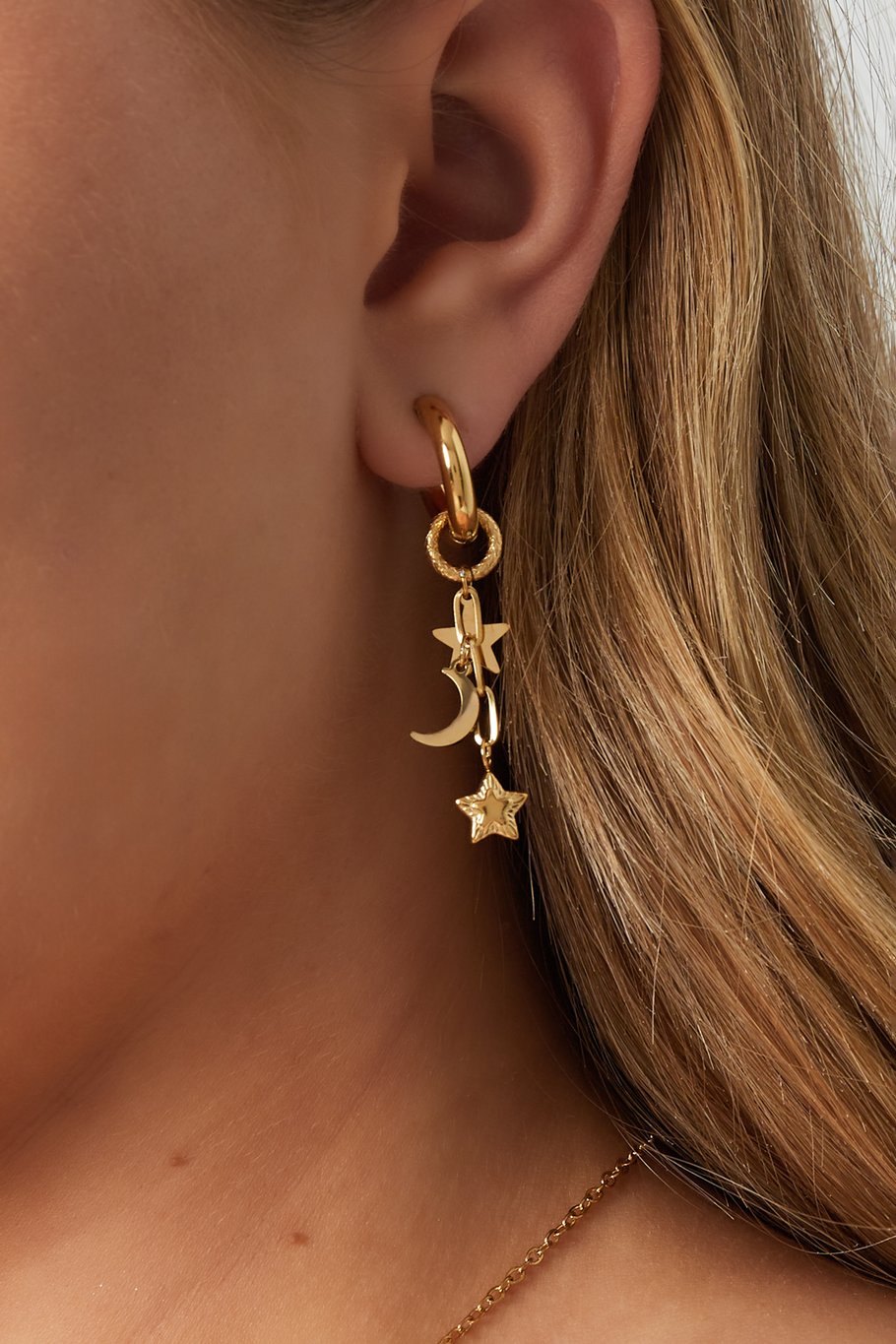 Stainless Steel Drop Earrings Star Casual Daily Picture2