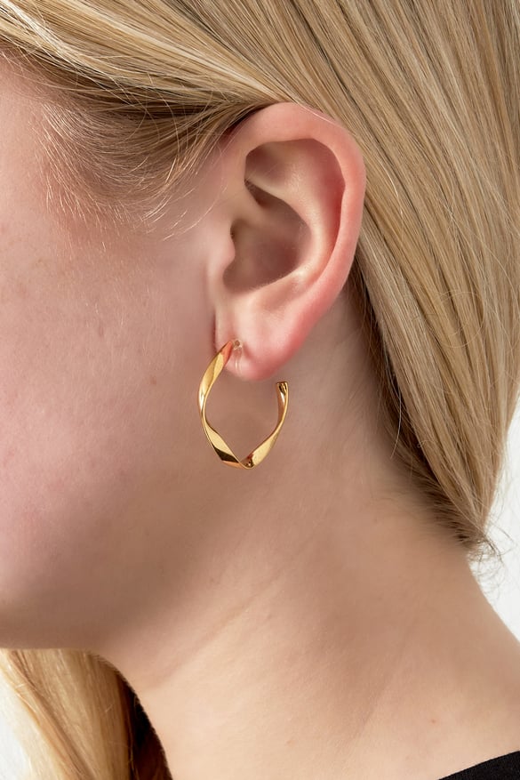 Large Curve Clip Earrings 2
